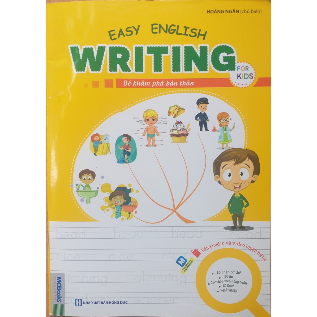 Sách - Easy English writing for kids - Bé khám phá bản thân