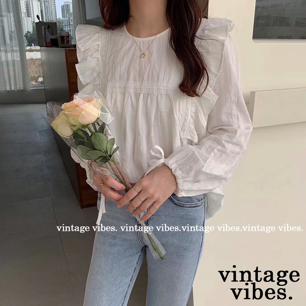 🚛 Áo babydoll bèo kiểu mới tay nơ Ulzzang  - ẢNH CHỤP THẬT 1000%