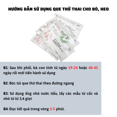 Que thử thai bò heo Dương Ninh chính xác 95% TT10