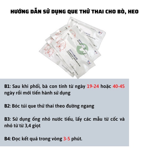 Que thử thai cho heo bò Dương Ninh chính xác 95% TT10