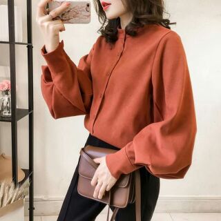 Áo sơ mi nữ tay phồng (có ảnh thật)