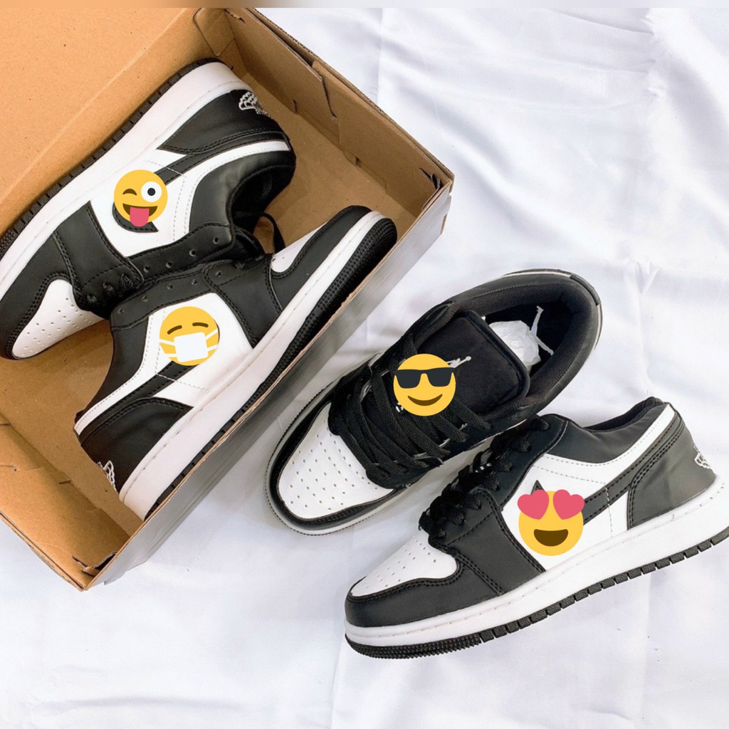 Giày Sneaker A.i.r Jocdan Đen Trắng Cao Cấp Full Size Nam Nữ