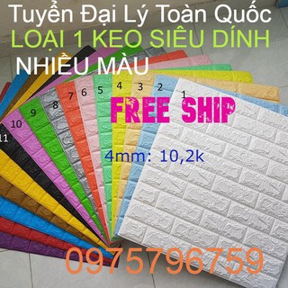 Xốp Dán Tường Dày 4mm khổ lớn 70x77cm