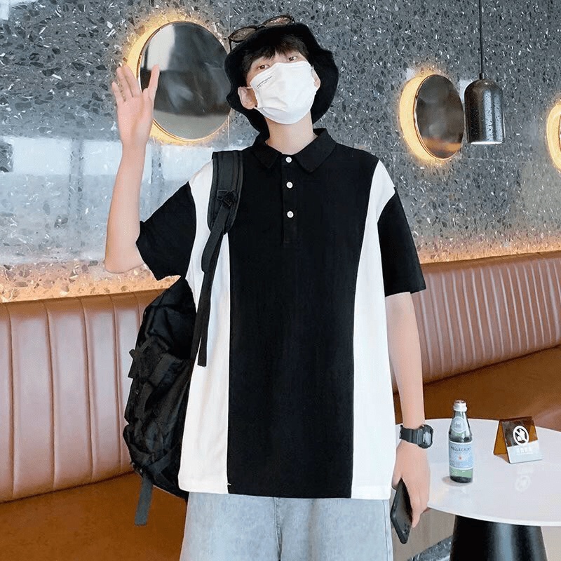 Áo Thun Unisex Cổ Bẻ Form Rộng Tay Lỡ Mẫu Mới HOT  - ĐĂNG QUANG CLOTHER