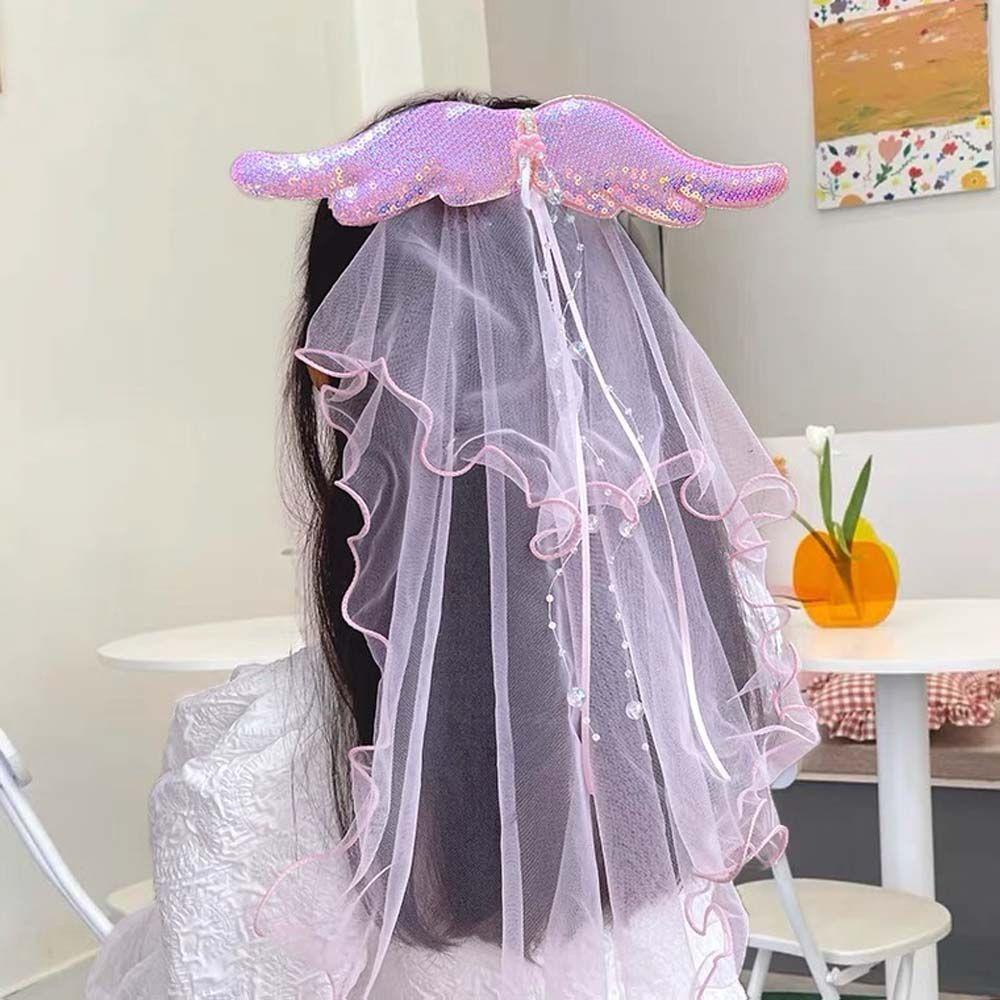 Kẹp Tóc Hình Đôi Cánh Phong Cách Công Chúa Ngọt Ngào Cho Bé Gái