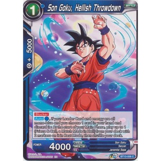 Thẻ bài Dragonball - TCG - Son Goku, Hellish Throwdown / BT13-056'