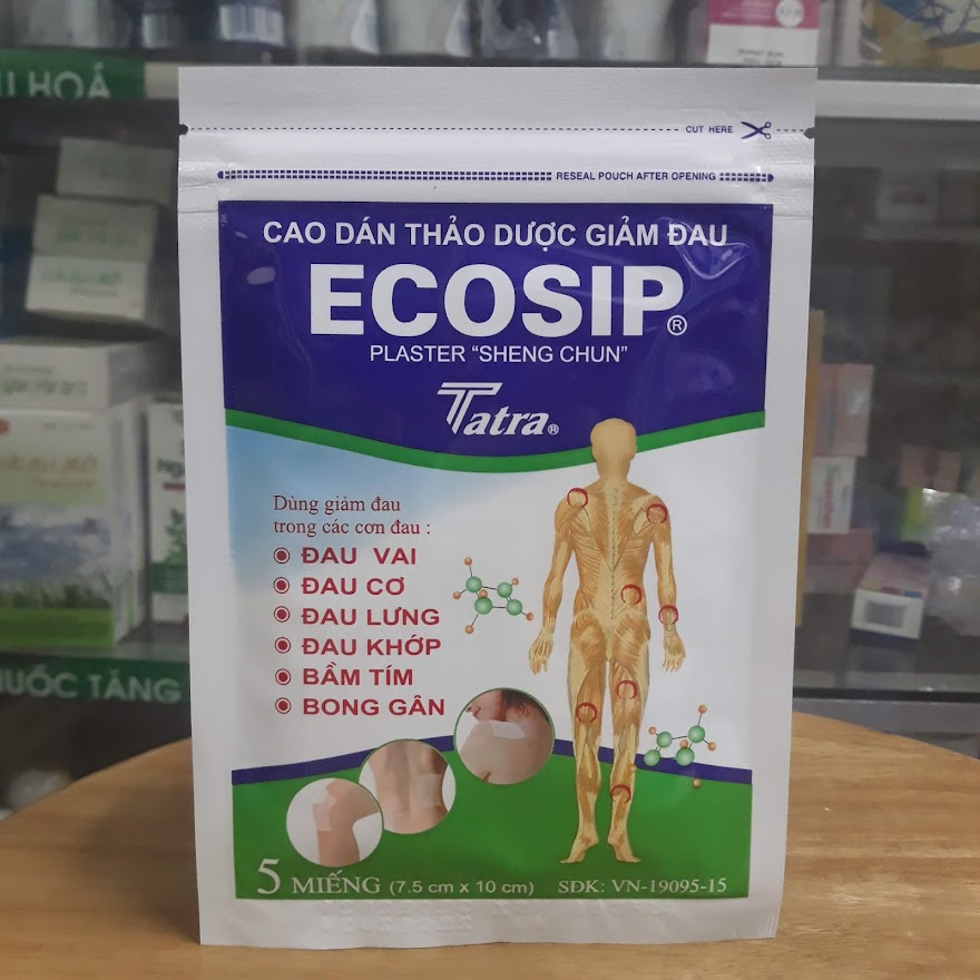 ECOSIP - CAO DÁN THẢO DƯỢC gói 5 miếng