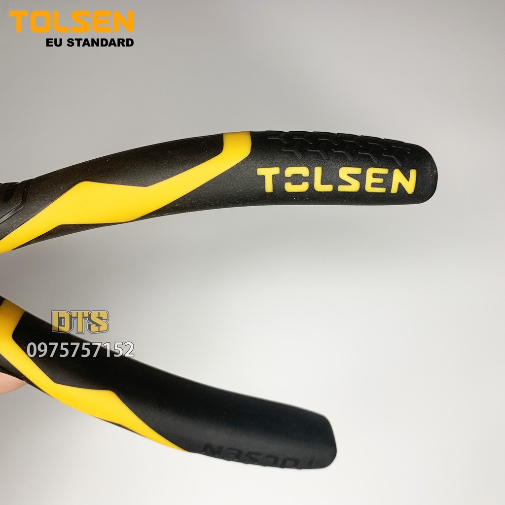 Kìm cắt công nghiệp TOLSEN 7 inch/ 180mm, thép CR-V cao cấp mạ Niken chống gỉ – Tiêu chuẩn xuất khẩu Châu Âu