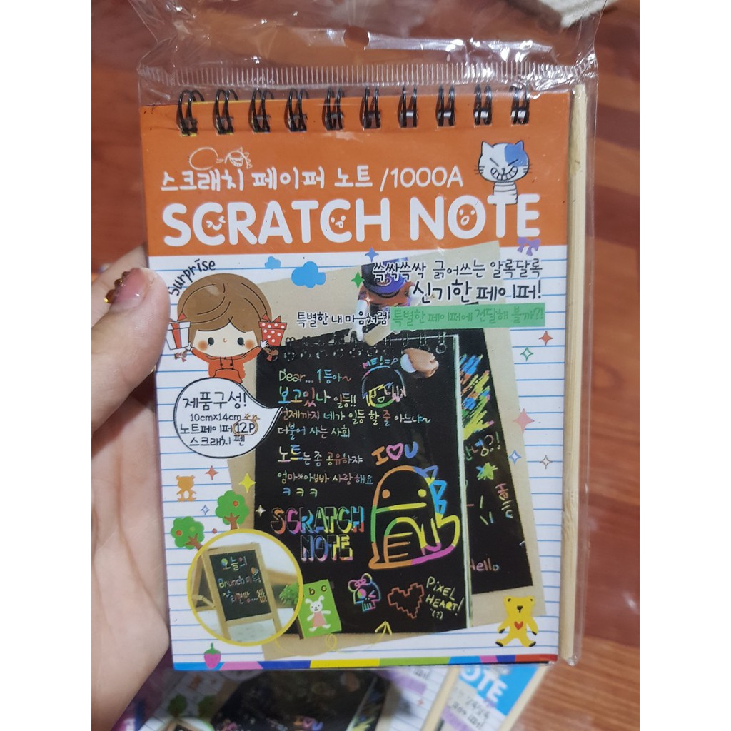 Sổ Vẽ Ma Thuật Kèm Bút Tre - SCRATCH NOTE