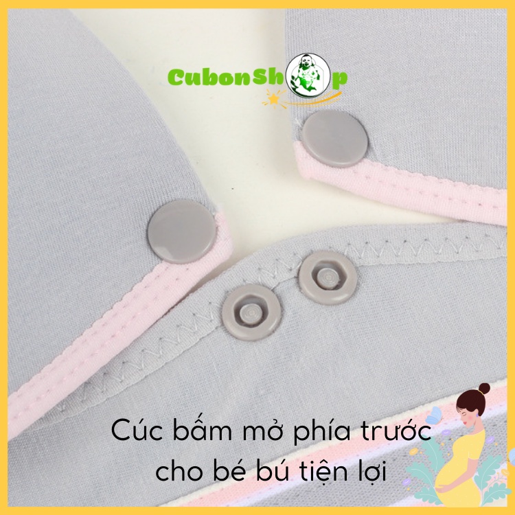 Áo ngực bà bầu, Áo lót cho con bú và sau sinh chống chảy xệ, Áo bra nâng ngực cotton không gọng 389
