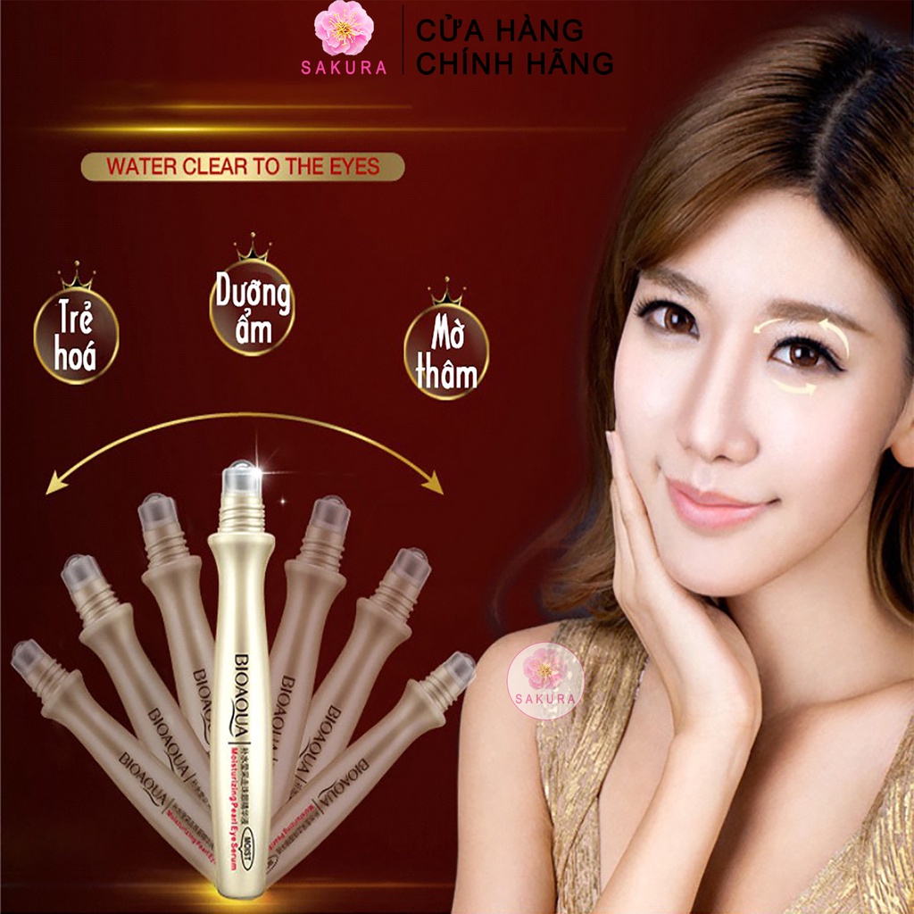 Thanh lăn mắt BIOAQUA ngăn ngừa thâm quầng nếp nhăn và thư giãn mắt nội địa trung SAKURA 15g