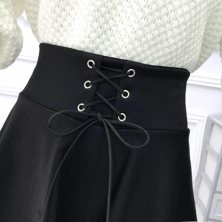 CHÂN VÁY XÒE LƯNG THUN ĐAN DÂY VẢI UMI CHUẨN CAO CẤP