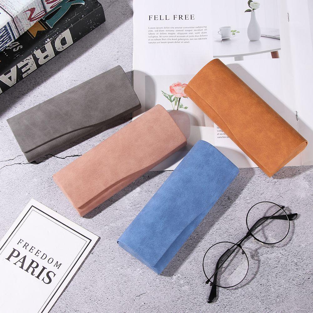 CACTU Hộp Kính Gọng Cứng Hình Oval Phong Cách Retro
