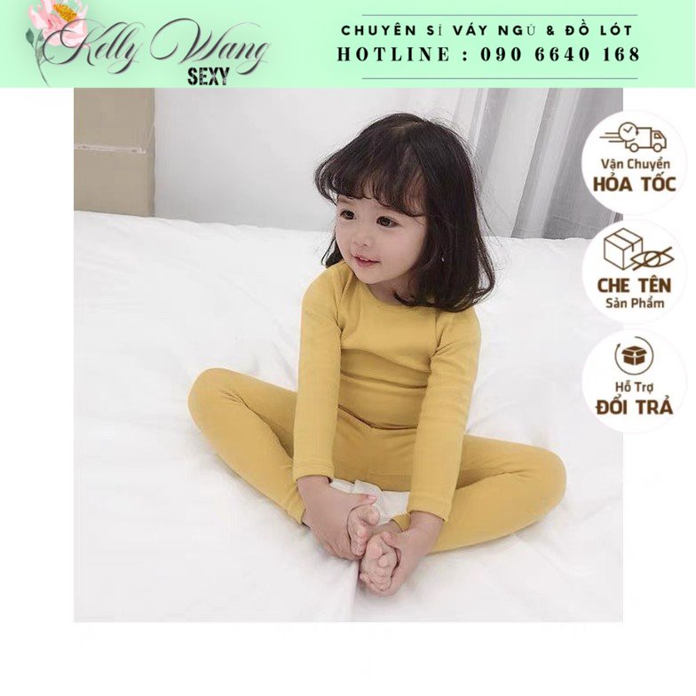 [GIAO NHANH 30 phút] Đồ bộ thun tay dài cotton 2 chiều (6-18 kg) bé trai bé gái - đồ bộ cho bé mặc nhà - KELLYWANG