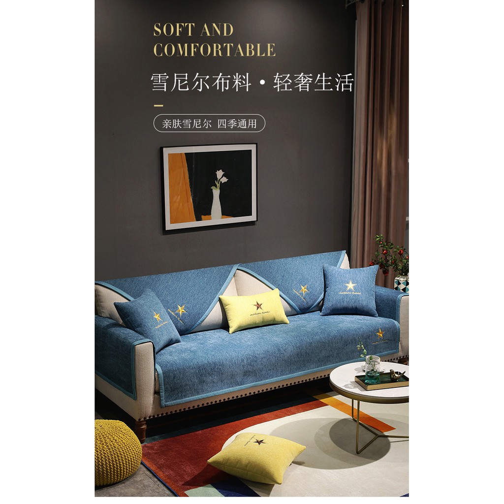 Vỏ bọc gối Sofa bằng vải Cotton lanh dày màu trơn