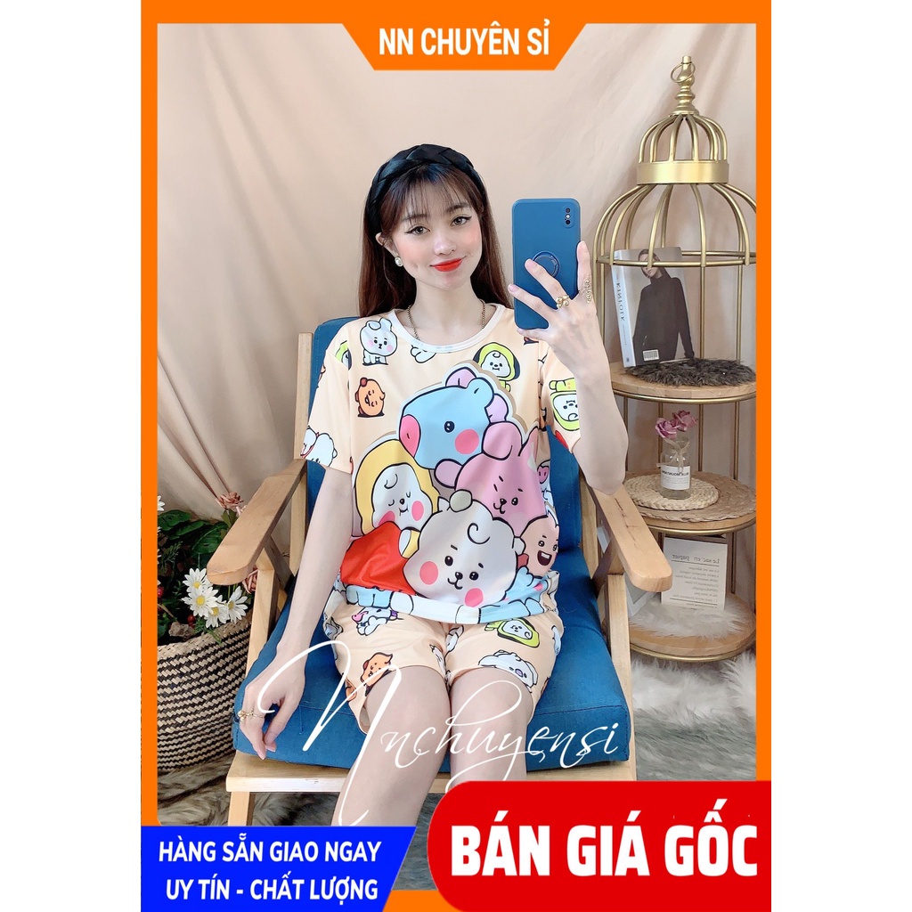 Đồ bộ bé gái size 7kg đến 70kg chất thun mềm mát in hình hello kitty hoạt hình dễ thương DBRBD FULL SIZE