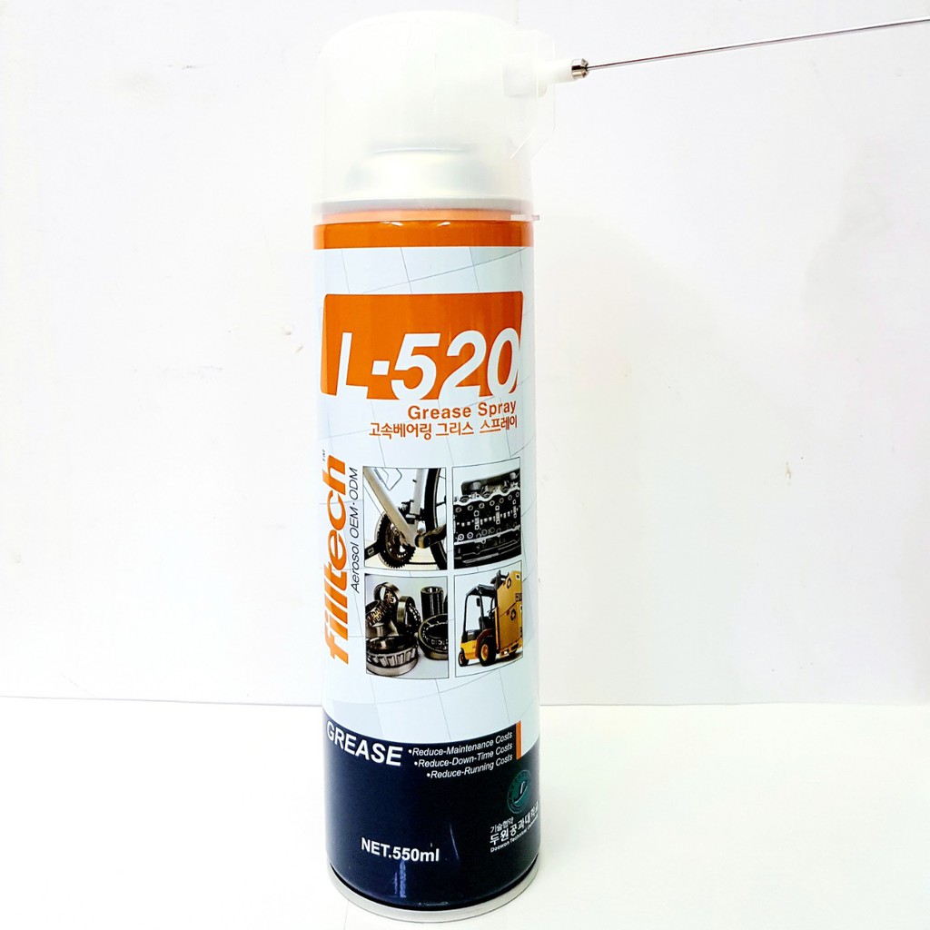 MỠ TRẮNG CHỊU NHIỆT DẠNG XỊT L-520 GREASE SPRAY 550ML