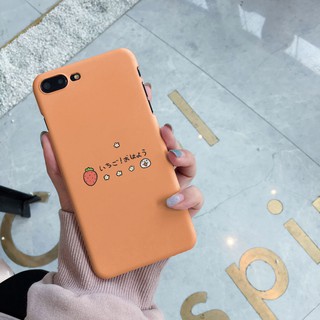 Ốp lưng trơn Iphone họa tiết đơn giản Quả dâu
