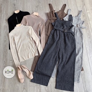 Set yếm quần dạ có đai