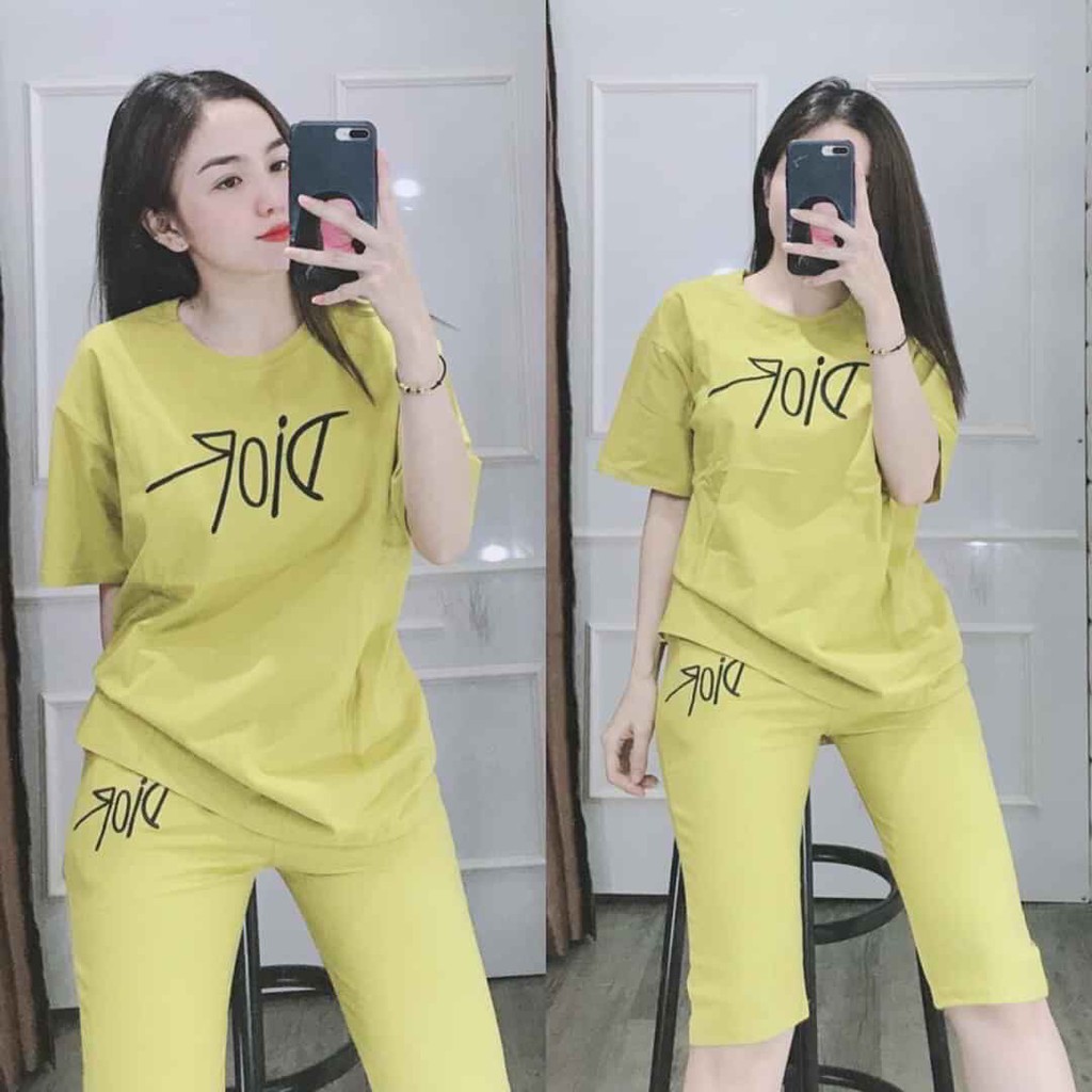 [Mã WAP1010 hoàn 10k xu đơn 99k] Đồ Bộ Cotton Thêu Quần Lửng Đồ Bộ Nữ Mặc nhà Đẹp | WebRaoVat - webraovat.net.vn