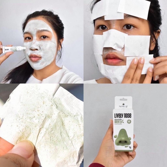 🍒NAKIZ LIVELY NOSE🍒 COMBO 2 TUÝP Kem lột mụn cám, mụn đầu đen vùng mũi, trán, cằm, 2 bên má Nakiz Thái Lan