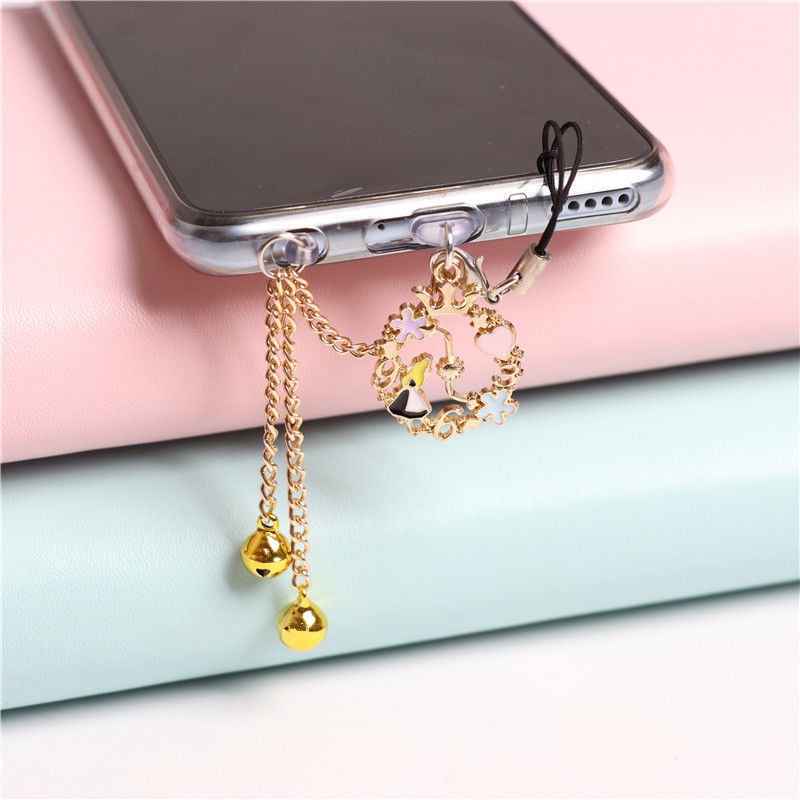 Phích Cắm Chống Bụi Hình Chuông Lisi Một Mảnh Nhỏ Dễ Thương Thông Dụng Gắn Phích Cắm Sạc Tai Nghe Cho Cặp Đôi