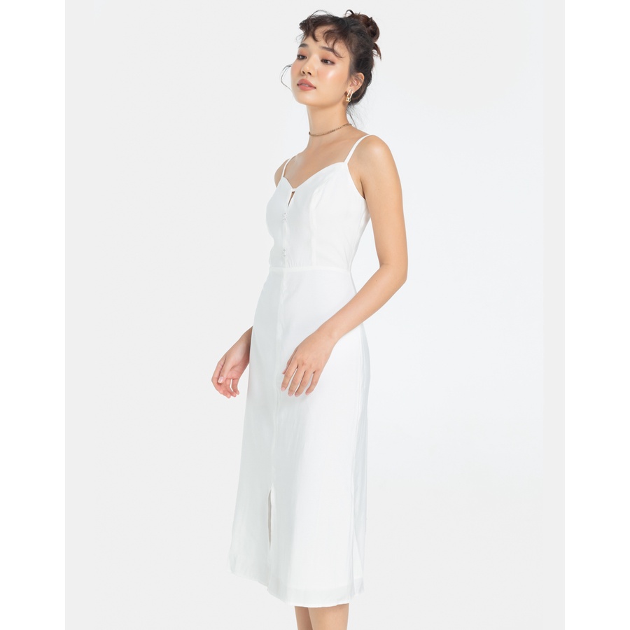 Đầm Midi Nữ Thời Trang JUNO 2 Dây Thun Lưng JNDLU013