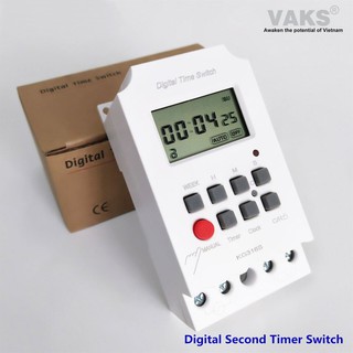 Công tắc hẹn giờ kỹ thuật số kg316s, 25a, 220vac, 32 chương trình, tối thiểu 1 giây - hẹn giờ chuông