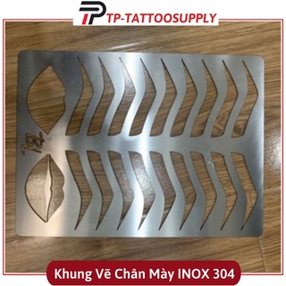 Khung vẽ chân mày inox 304 không rỉ, khuôn vẽ mày môi trên da giả tp-tattoosupply