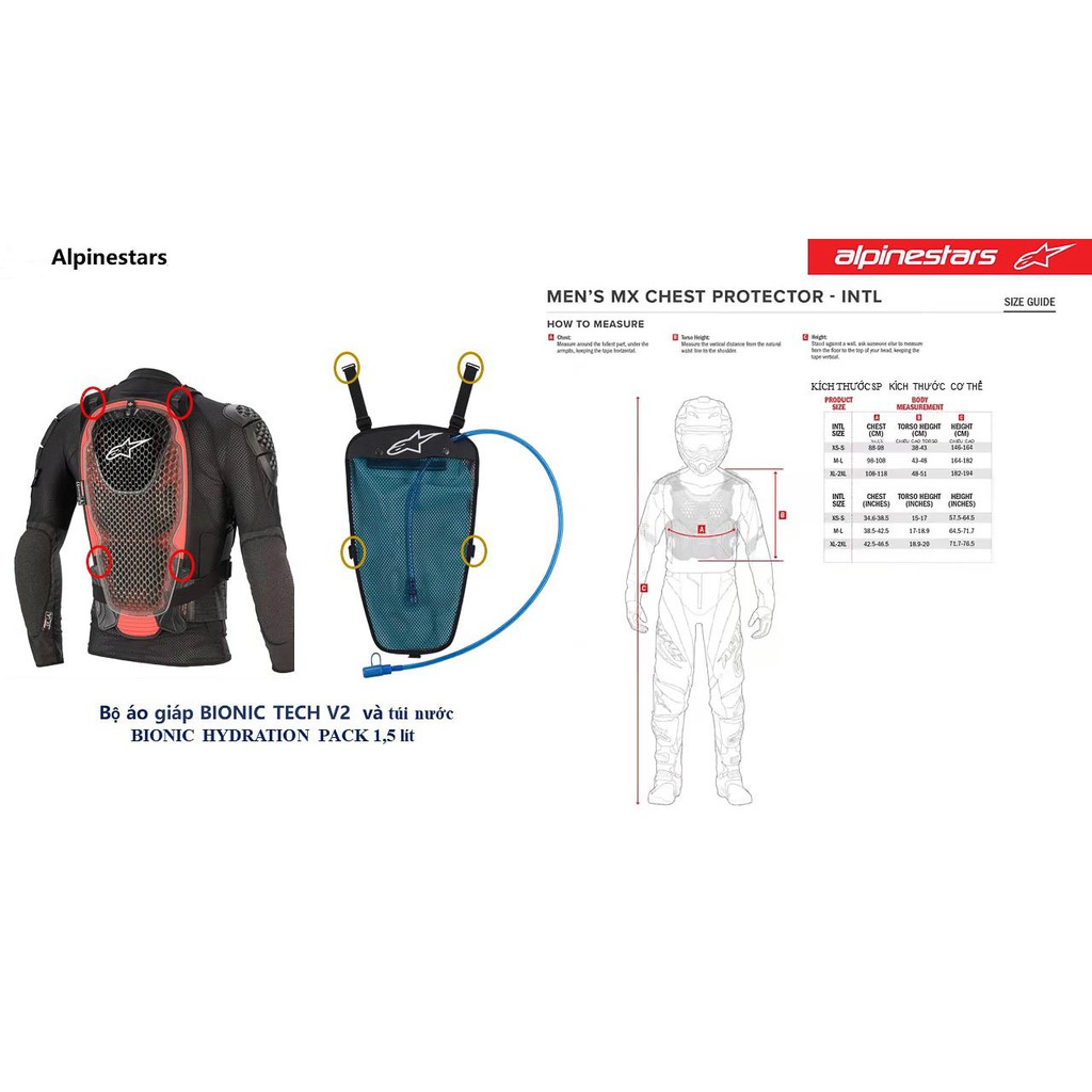 Áo khoác bảo vệ đi xe cào cào Alpinestars Bionic Tech V2 Protection Jacket 6506520