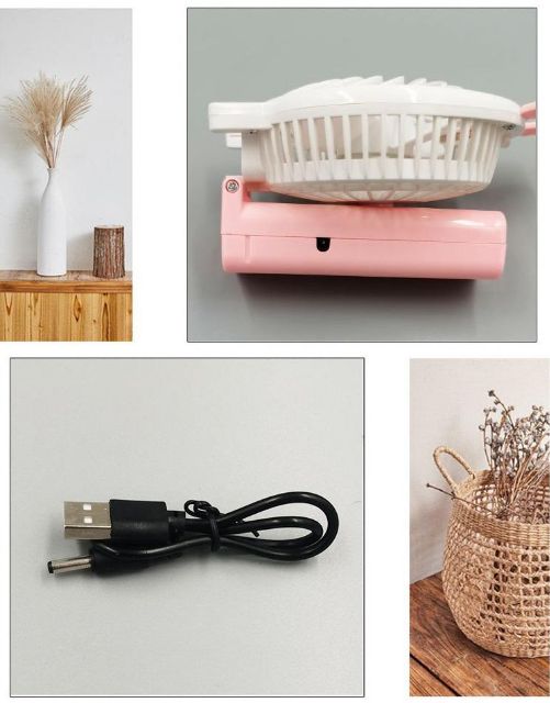 Quạt sạc usb hoạt hình gấp gọn