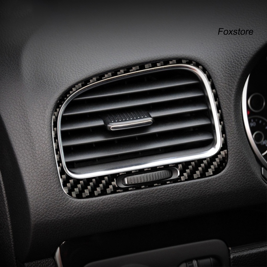 Bộ 2 Miếng Dán Trang Trí Lỗ Thông Khí Xe Hơi VW Golf 6 R MK6 08-12 Bằng Sợi Carbon