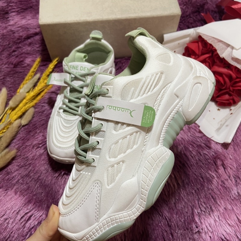 Giày thể thao/sneaker nữ hottrend PUNSHOES đế kết 5cm da mềm thông hơi siêu đẹp ẢNH TỰ CHỤP