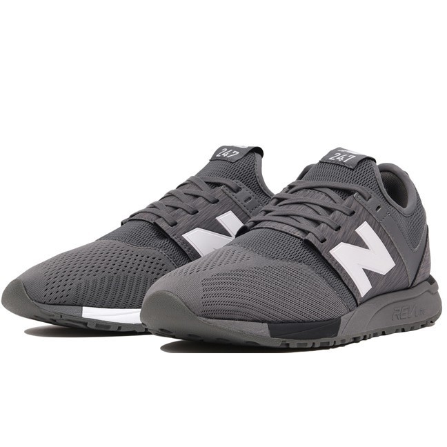 【Bắn thật】New Balance 247 Lưới thể thao màu xám Chạy bộ nhẹ Mô hình cặp đôi trung tính MRL247CB