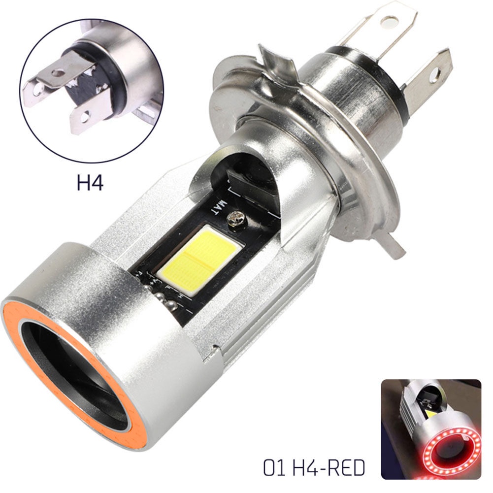 1 Đèn pha led H4 BA20D H6 DRL 12V-80V cho xe máy chất lượng