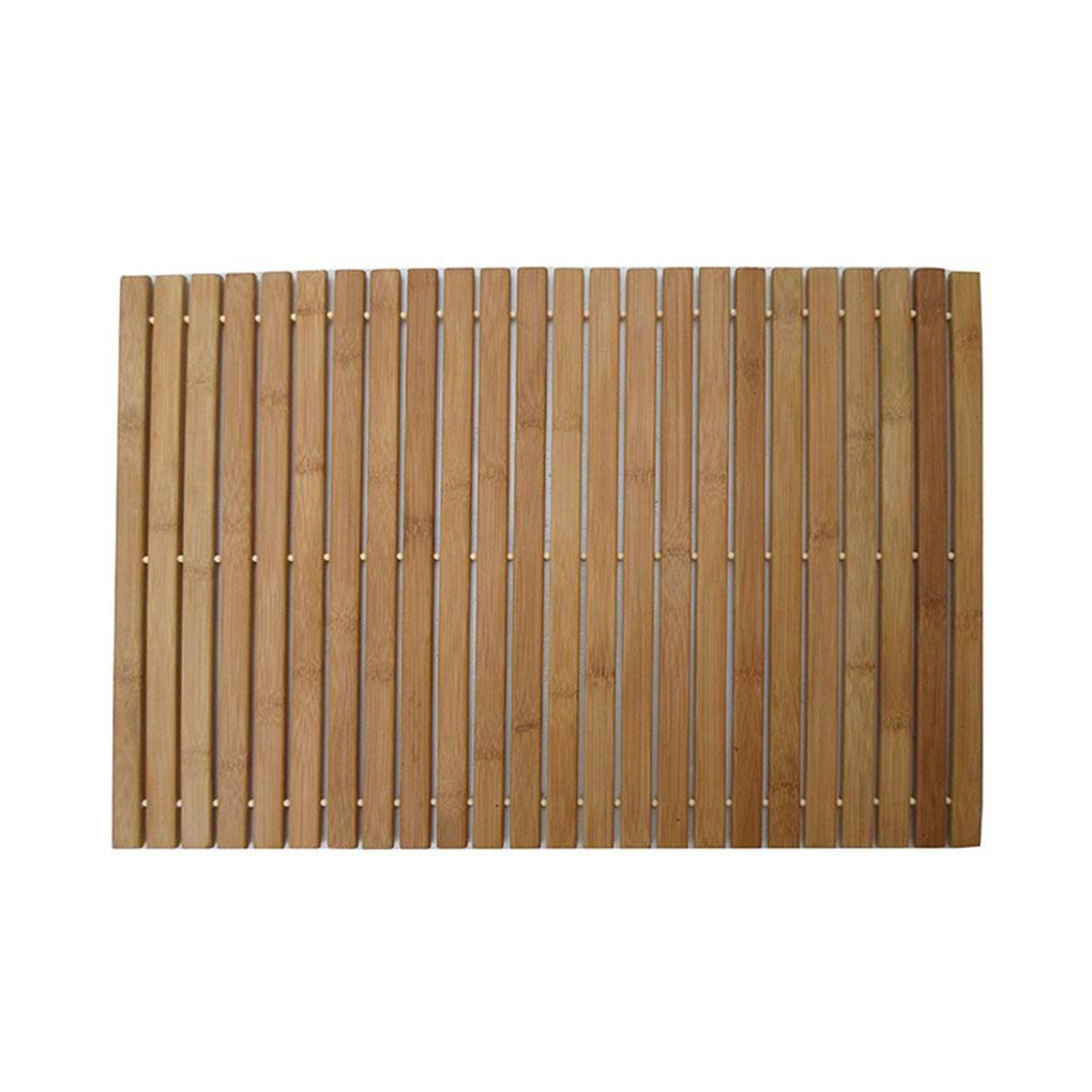 Bath Shower Pad Bamboo Outdoor Anti-skid Non-Slide Mats Waterproof Kitchen Rugs Hotel Bathroom Bedroom Toilet Bathtub
