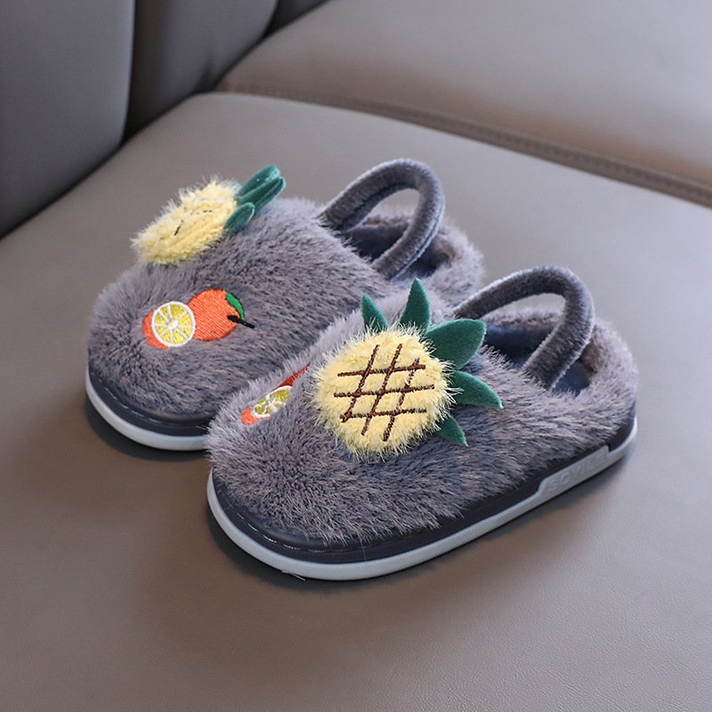 THANH LÝ : Dép Bông Đi Trong Nhà Cho Bé Trai, Gái Họa Tiết Trái Thơm
