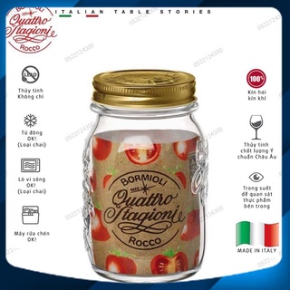 [HÀNG HIỆU ITALIA] Hũ thủy tinh nắp vặn QUATTRO - Bormioli Rocco - 500ml @349750