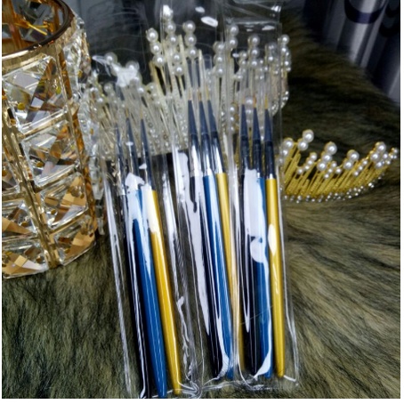 Bộ 3 cây cọ râu làm móng cọ nét vẽ nail sét 3 cây