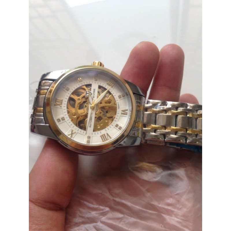 Đồng hồ máy cơ nam Tevise T9005A mặt trắng