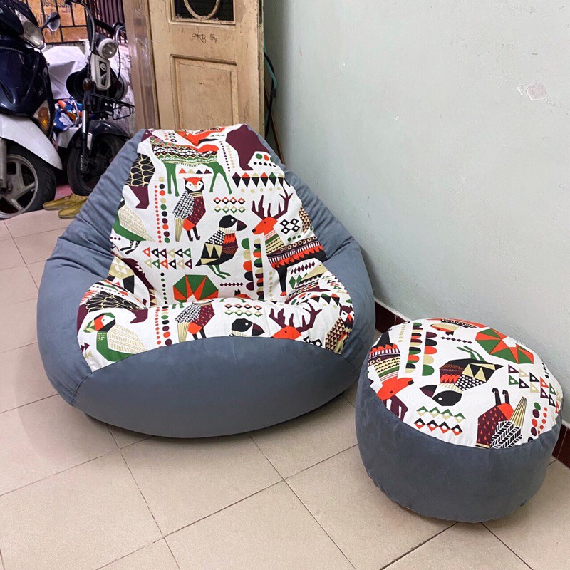 🍀 Vỏ + Lót ghế lười hạt xốp Sofa - 🍀