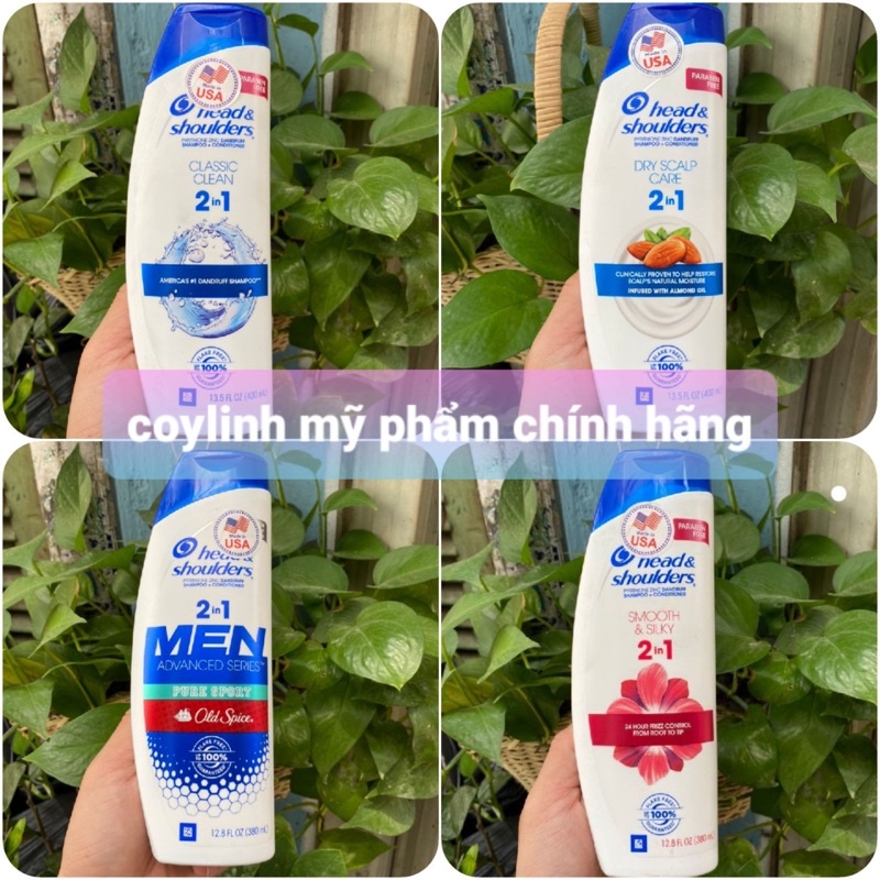 [ Chính Hãng ] Dầu Gội &amp; Xả Head &amp; Shoulders 2in1 380ml/400ml Hàng Mỹ