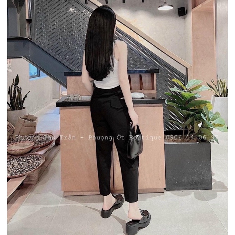 Quần baggy vải cạp chun túi sau