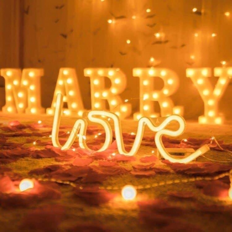 Đèn led neon chữ Love trang trí decor sinh nhật, phòng cưới, kỉ niệm