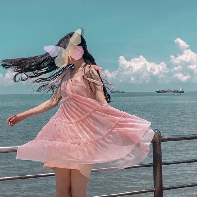 Pass đầm váy tutu dress hồng thắt nơ caocaobycaochen