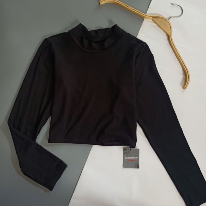 Áo Croptop tay dài cổ lọ bigsize Hằng Sumi-Hsumi