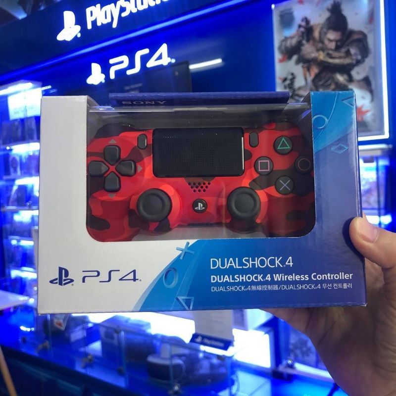 Tay cầm PS4 MỚI Slim/ Pro Màu Đỏ Camo nguyên seal chính hãng Red Camouflage Limited Edition