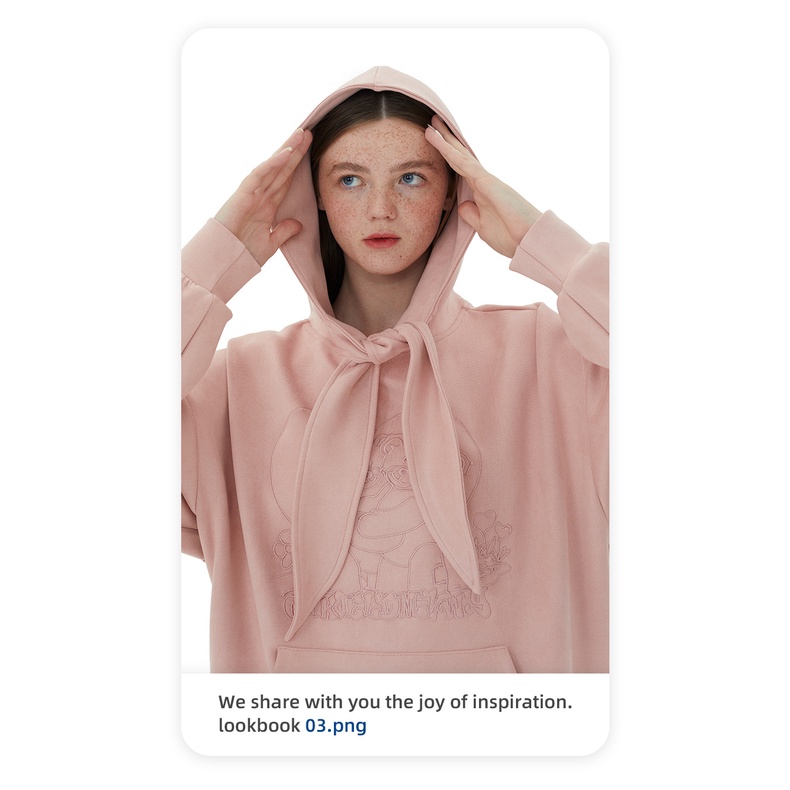 Áo Hoodie Màu Trơn Dáng Rộng Cột Dây In Hình Kangaroo Thời Trang Cho Nam