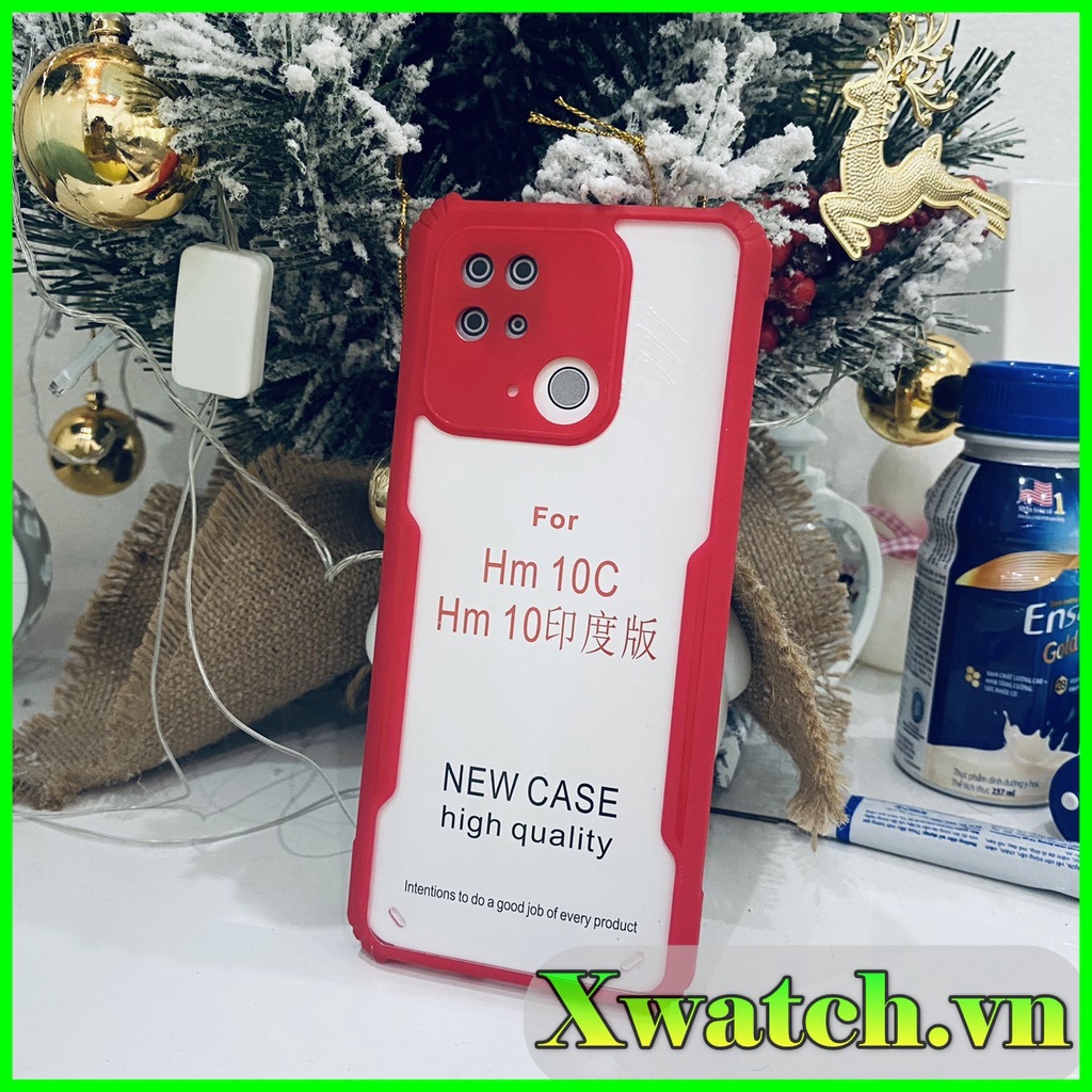 Ốp lưng chống sốc chống va đập Xiaomi Redmi 10 Redmi 10A  Redmi 10C mặt lưng trong suốt