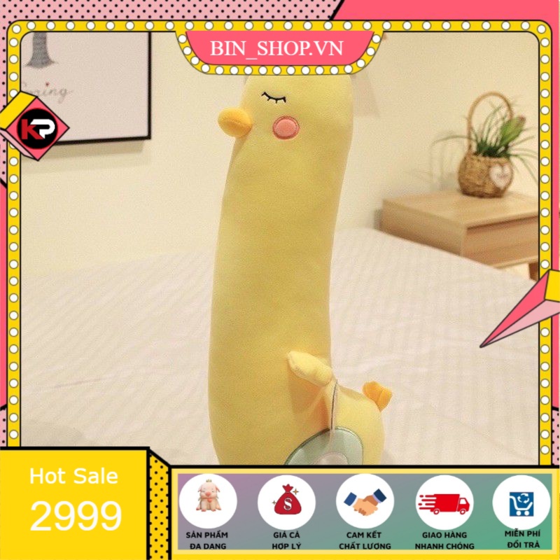 FREESHIP} Gấu bông gà vàng cute kích thước 50cm, thú bông ga dài chất vải nhung co gian 4 chiều mềm mịn